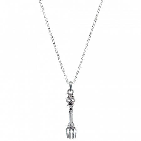 Bucatar - Lantisor argint personalizat pandantiv Furculita 9336FIG31420 Dras