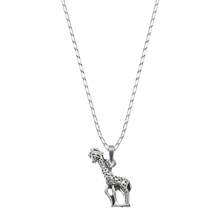 Lantisoare din argint cu animale: - Lantisor argint personalizat pandantiv Girafa 9296FIG01380 Dras