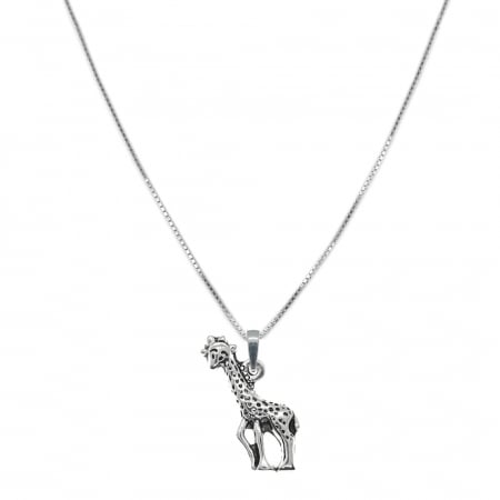 Lantisoare din argint cu animale: - Lantisor argint personalizat pandantiv Girafa 9296VEN410 Dras