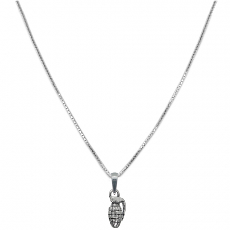 Lantisoare din argint cu diverse motive - Lantisor argint personalizat pandantiv Grenada 6744VEN390 Dras