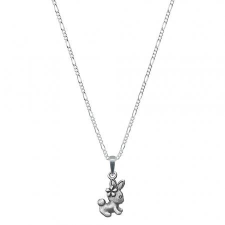 Cu iepurasi - Lantisor argint personalizat pandantiv Iepuras 9706FIG31360 Dras