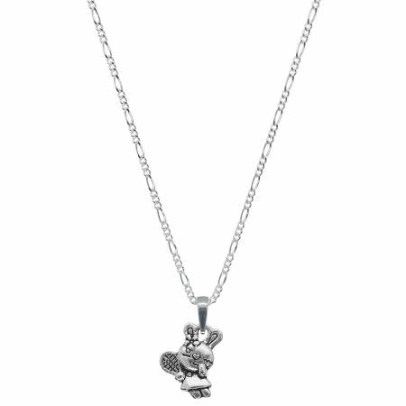 Tenis - Lantisor argint personalizat pandantiv Iepuras paleta tenis 9562FIG31350 Dras