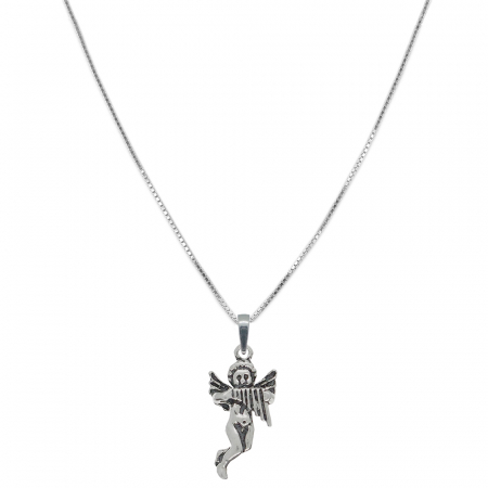 Cu ingerasi - Lantisor argint personalizat pandantiv Ingeras 6982VEN620 Dras