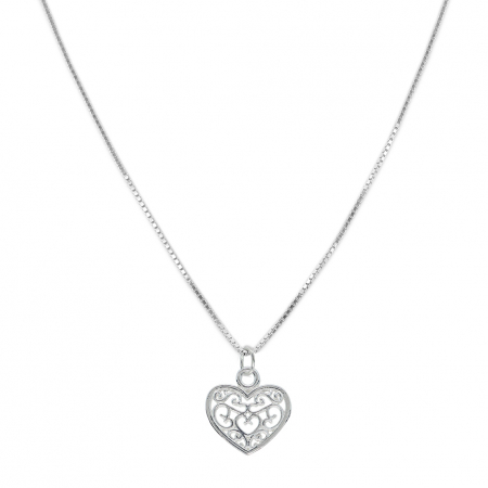 Cu inimioare - Lantisor argint personalizat pandantiv Inimioara argint 9492VEN300 Dras