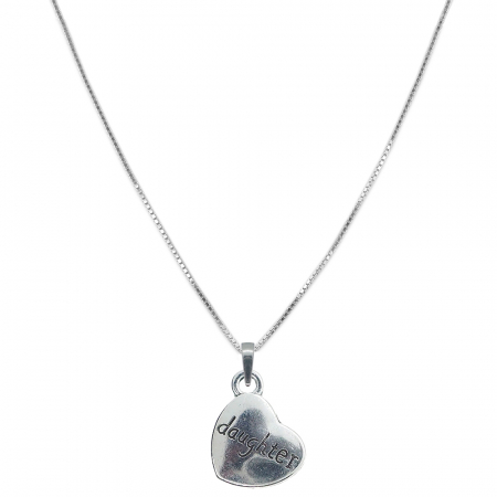 Cu inimioare - Lantisor argint personalizat pandantiv Inimioara daughter 9594VEN530 Dras