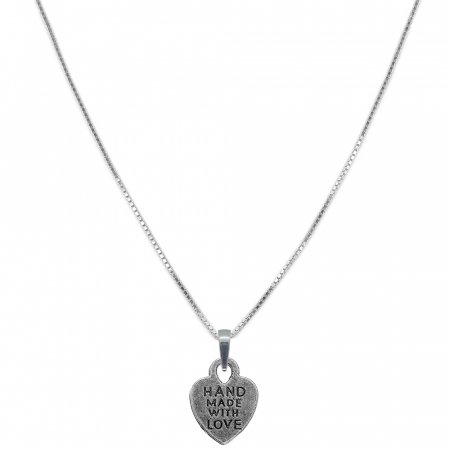 Cu inimioare - Lantisor argint personalizat pandantiv Inimioara hand made with love 9570VEN330 Dras