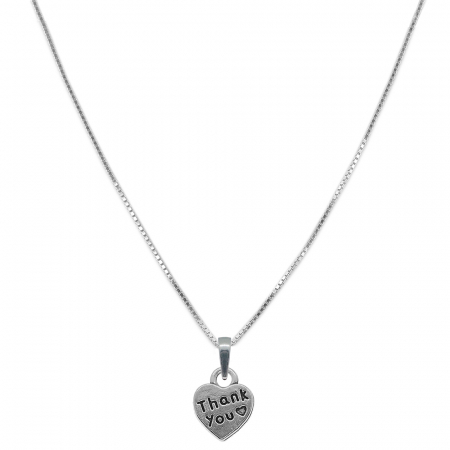 Cu inimioare - Lantisor argint personalizat pandantiv Inimioara thank you 9574VEN340 Dras