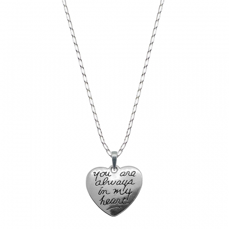 Cu inimioare - Lantisor argint personalizat pandantiv Inimioara you are always in my heart 9567FIG01610 Dras