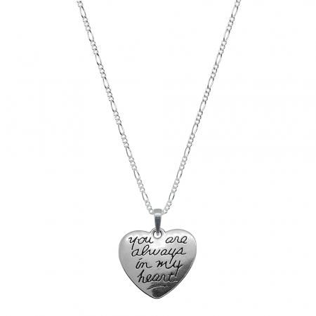 Cu inimioare - Lantisor argint personalizat pandantiv Inimioara you are always in my heart 9567FIG31700 Dras