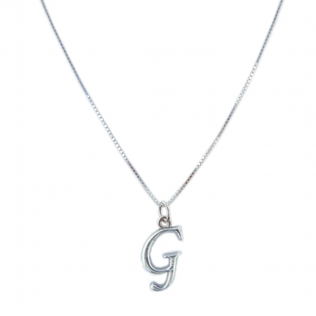 Lantisoare din argint cu litere: - Lantisor argint personalizat pandantiv Litera G argint 9219VEN260 Dras
