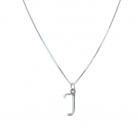 Lantisoare din argint cu litere: - Lantisor argint personalizat pandantiv Litera J argint 9222VEN260 Dras