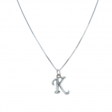 Lantisoare din argint cu litere: - Lantisor argint personalizat pandantiv Litera K argint 9223VEN260 Dras