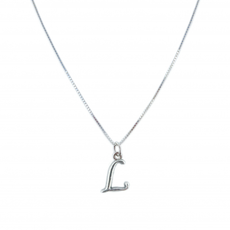 Lantisoare din argint cu litere: - Lantisor argint personalizat pandantiv Litera L argint 9224VEN260 Dras
