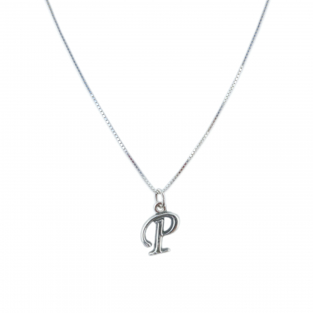 Lantisoare din argint cu litere: - Lantisor argint personalizat pandantiv Litera P argint 9227VEN260 Dras
