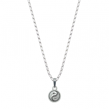 Lantisoare din argint cu diverse motive - Lantisor argint personalizat pandantiv Medalion Yin Yang 10024FIG01290 Dras
