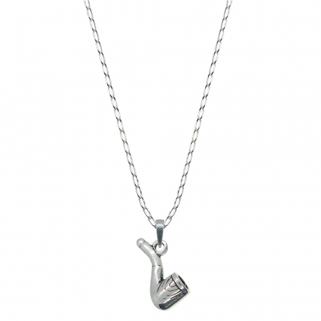 Lantisoare din argint cu diverse motive - Lantisor argint personalizat pandantiv Pipa 9604FIG01500 Dras