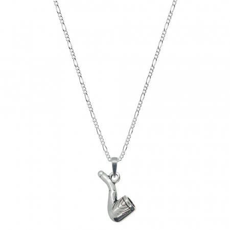 Lantisoare din argint cu diverse motive - Lantisor argint personalizat pandantiv Pipa 9604FIG31550 Dras