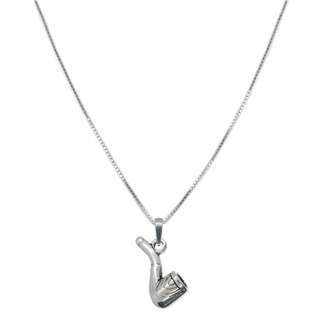 Lantisoare din argint cu diverse motive - Lantisor argint personalizat pandantiv Pipa 9604VEN530 Dras