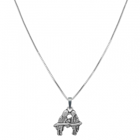 Cu porumbei - Lantisor argint personalizat pandantiv Porumbei 9856VEN410 Dras