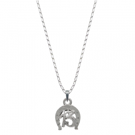 Cu potcoave - Lantisor argint personalizat pandantiv Potcoava Cifra 13 9911FIG01550 Dras