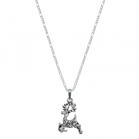 Lantisoare din argint cu animale: - Lantisor argint personalizat pandantiv Ren 9705FIG31440 Dras