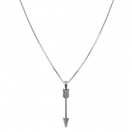 Lantisoare din argint cu diverse motive - Lantisor argint personalizat pandantiv Sageata 9909VEN300 Dras