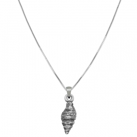 Lantisoare din argint cu diverse motive - Lantisor argint personalizat pandantiv Scoica 6441VEN830 Dras