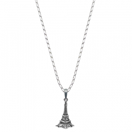 Lantisoare din argint cu diverse motive - Lantisor argint personalizat pandantiv Turnul Eiffel 9593FIG01340 Dras