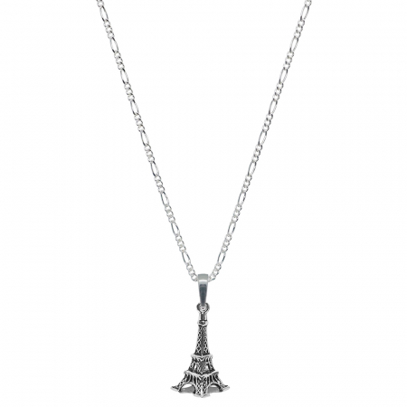 Lantisoare din argint cu diverse motive - Lantisor argint personalizat pandantiv Turnul Eiffel 9593FIG31390 Dras