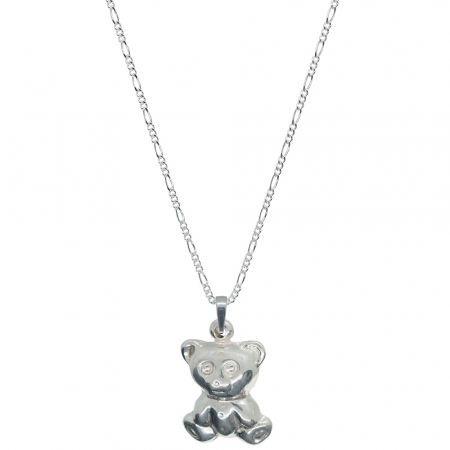 Lantisoare din argint cu animale: - Lantisor argint personalizat pandantiv Ursulet 6231FIG31610 Dras