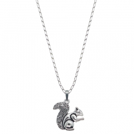Lantisoare din argint cu animale: - Lantisor argint personalizat pandantiv Veverita 9699FIG01550 Dras