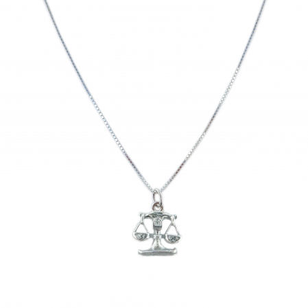 Lantisoare din argint cu zodiace: - Lantisor argint personalizat pandantiv zodie Balanta zodiac european argint 9243VEN255 Dras