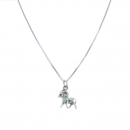 Lantisoare din argint cu zodiace: - Lantisor argint personalizat pandantiv zodie Berbec zodiac european argint 9239VEN255 Dras