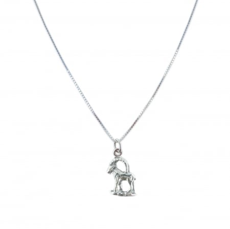 Lantisoare din argint cu zodiace: - Lantisor argint personalizat pandantiv zodie Capricorn zodiac european argint 9240VEN255 Dras