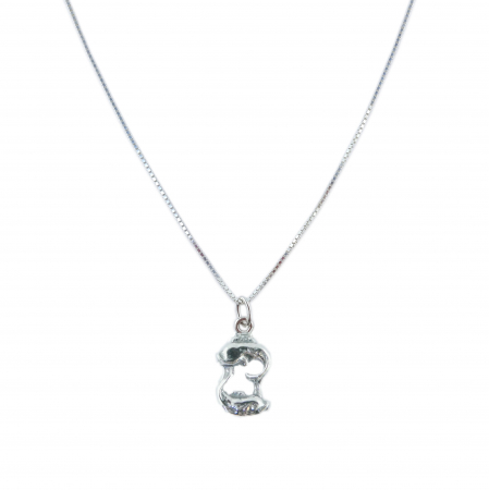 Lantisoare din argint cu zodiace: - Lantisor argint personalizat pandantiv zodie Pesti zodiac european argint 9245VEN255 Dras