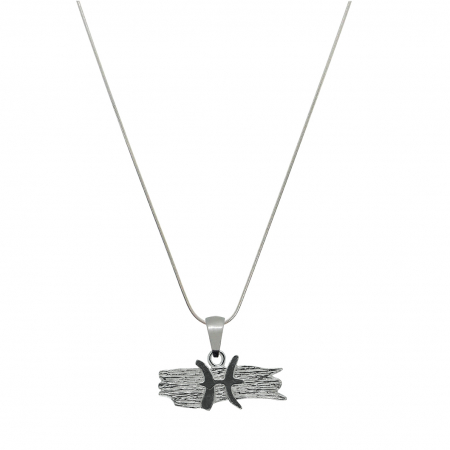 Cu zodiac grecesc - Lantisor argint personalizat pandantiv zodie Pesti zodiac grecesc argint 4132SCH640 Dras