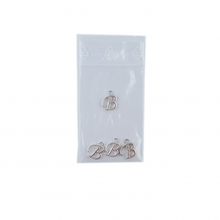 Litera B argint Charm pentru confectionat bijuterii pandantive medalioane bratari cercei - set 4 buc Dras [1]
