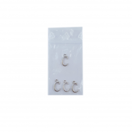Litera C argint Charm pentru confectionat bijuterii pandantive medalioane bratari cercei - set 4 buc Dras [1]