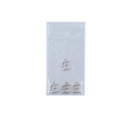 Litera E argint Charm pentru confectionat bijuterii pandantive medalioane bratari cercei - set 4 buc Dras [1]