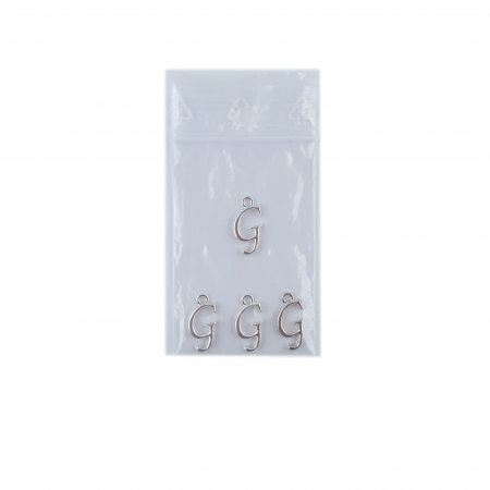 Litera G argint Charm pentru confectionat bijuterii pandantive medalioane bratari cercei - set 4 buc Dras [1]