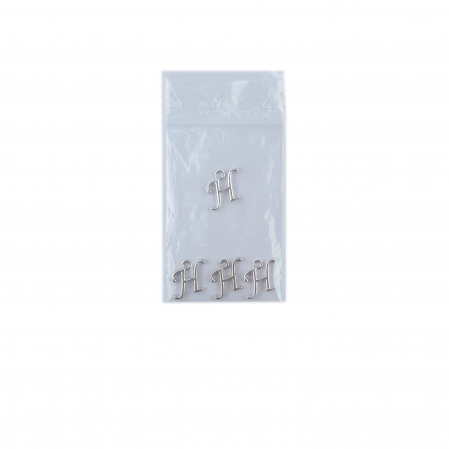 Litera H argint Charm pentru confectionat bijuterii pandantive medalioane bratari cercei - set 4 buc Dras [1]