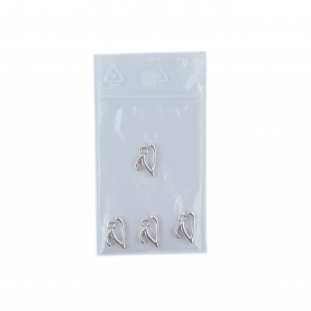 Litera V argint Charm pentru confectionat bijuterii pandantive medalioane bratari cercei - set 4 buc Dras [1]