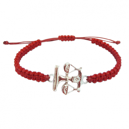 Bratari - Martisor Bratara snur rosu impletit manual personalizata zodie Balanta zodiac european argint 9243115 Dras