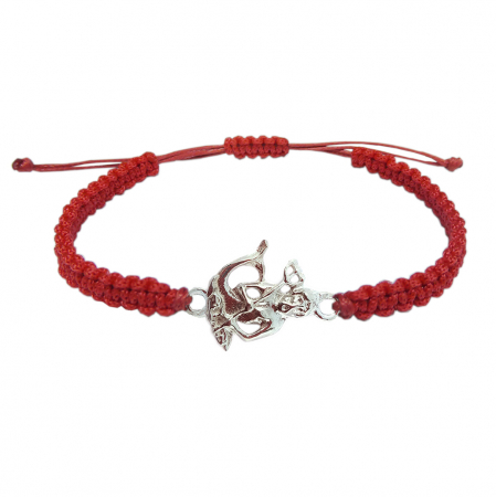 Bratari - Martisor Bratara snur rosu impletit manual personalizata zodie Varsator zodiac european argint 9247120 Dras