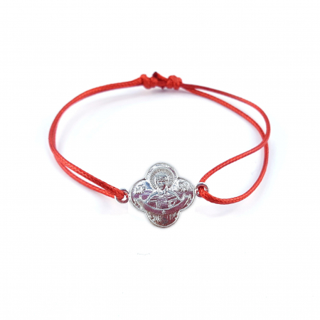 Martisoare - Martisor Bratara snur rosu personalizata medalion Maica Domnului argint 4215160 Dras