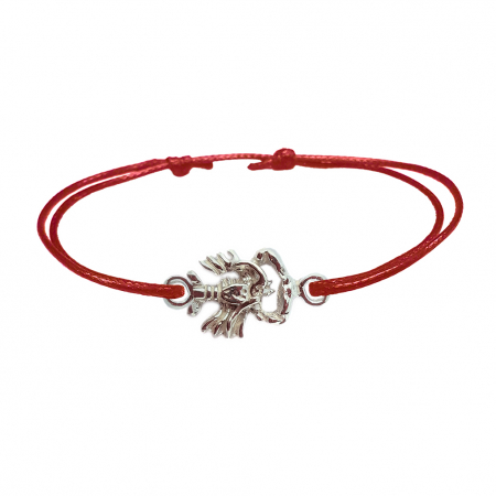 Bratari - Martisor Bratara snur rosu personalizata zodie Rac zodiac european argint 9246110 Dras