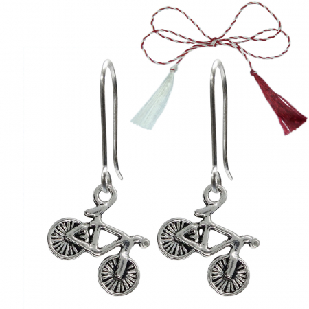 Cercei - Martisor Cercei argint Bicicleta 9616330 Dras