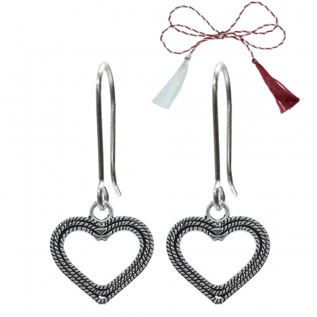 Cercei - Martisor Cercei argint Inimioara 9575270 Dras