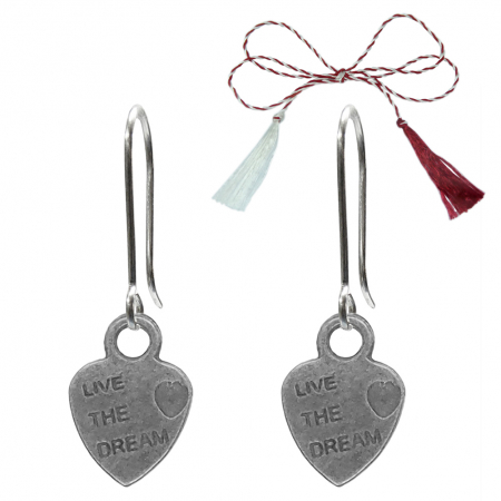 Cercei - Martisor Cercei argint Inimioara live the dream 9563250 Dras