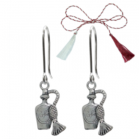 Cercei - Martisor Cercei argint Sticluta parfum 9644310 Dras